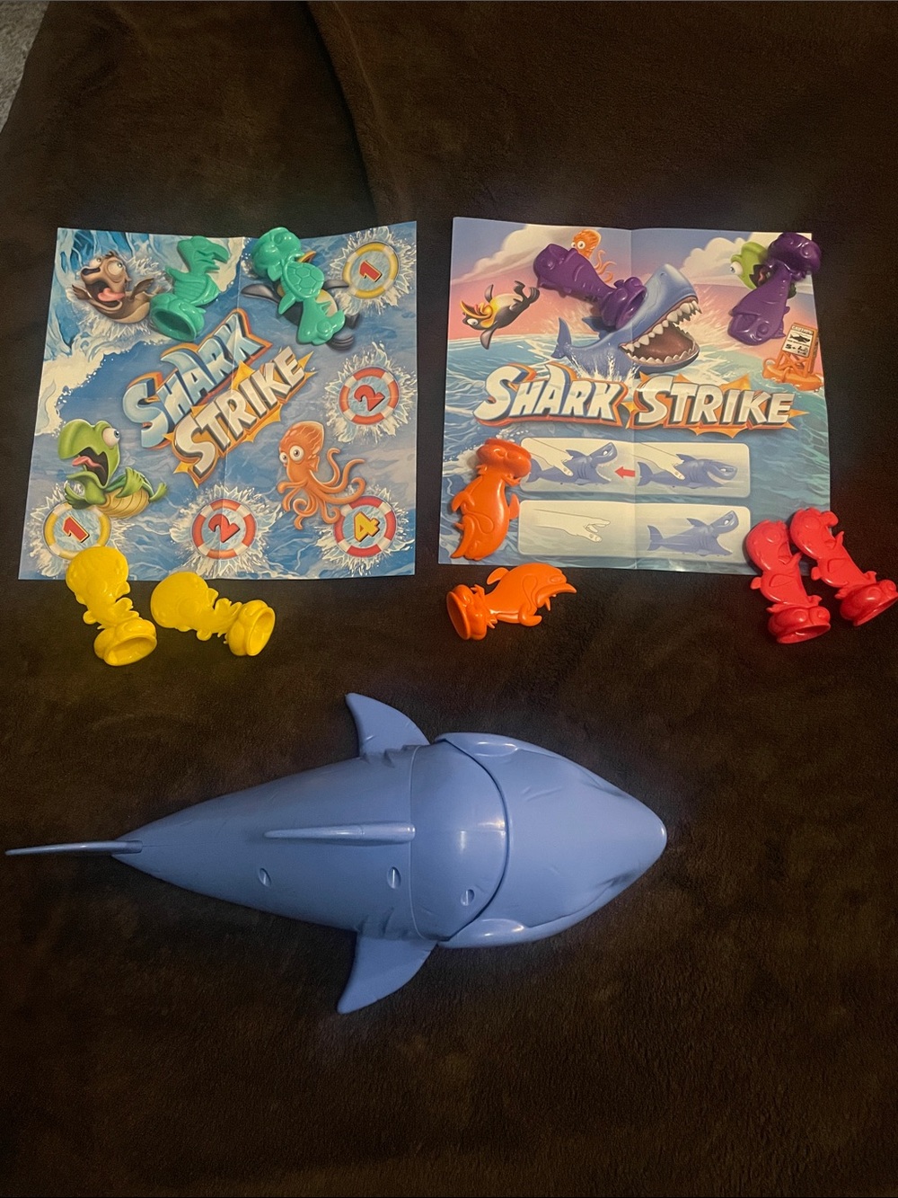 Shark Strike Kids Game – Blue Shark with Colorful Fish Tokens